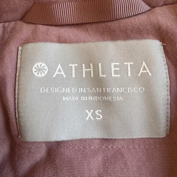 Athleta Ritual Faux Fur Jacket Rose Pink NWOT Size XS NWOT Full Zip Front Hood - Picture 8 of 13